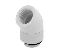 Raccord Corsair CX-9055007-WW pour refroidissement liquide, laiton blanc, filetage 1/4", angle 45°