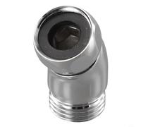 Raccord coudé 135 degrés en acier inoxydable pour pommeau de douche et pulvérisateur supérieur fixe G1/2" filetage mâle vers femelle (S)