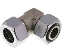 Raccord coudé 30S en acier zingué avec raccord tournant 400 bar NBR réglable ISO 8434-1