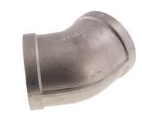 Raccord coudé 45° Rp 2 1/2'' en acier inoxydable 16 Bar