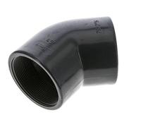 Raccord coudé 45deg Rp2 1/2'' Femelle PVC-U 16bar (224.8psi) EN 1452-3