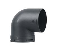 Raccord coudé - 90 ° - Adaptateur de tuyau de purge - Joint de flux d'air en métal - Coude rond en acier galvanisé - Joint de flux d'air réglable - Aération en acier galvanisé - Ajustement de