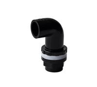 Raccord coude 90° aquarium drainage | 20-50mm entrée sortie trop-plein kit(Black,ID 20mm)