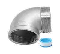 Raccord coudé 90° en acier robuste de 5,1 cm pour systèmes de plomberie haute pression Raccord de tuyau mâle femelle en acier inoxydable pour plomberie