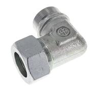 Raccord coudé 90° G 1 1/2'' mâle x 38S en acier zingué 315 Bar DIN 2353