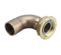 Coude 2 pièces à 90° - compteur gaz - à braser sur tuyau cuivre 20/22 - écrou 6x20