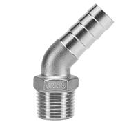 Raccord Coudé À 45 Degrés En Acier Inoxydable 304, 3/4" 1" Mâle Vers 15 Mm, 20 Mm, 25 Mm, 32 Mm, Raccord Cannelé(1" x 25 mm)
