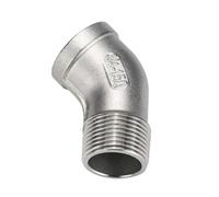 Raccord coudé à 45 degrés en acier inoxydable 304 - Filetage mâle vers femelle for eau, huile, gaz et liquides corrosifs - 1 pièce(3In)