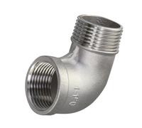 Raccord Coudé À 90 Degrés, 1/4", 3/8", 1/2", 3/4", 1", 1-1/4", 1-1/2", 2", Mâle Vers Femelle, Raccord De Tuyau En Acier Inoxydable 304, 1 Pièce(3/8")
