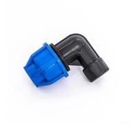 Raccord coudé à 90 degrés avec filetage interne femelle pour tuyaux en polyéthylène utilisés dans les projets d'infrastructure aquatique de jardin et de ferme (25 mm x 1/2")