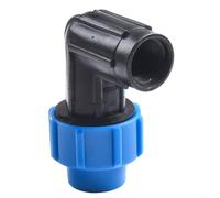 Raccord coudé à 90 degrés avec filetage interne femelle pour tuyaux en polyéthylène utilisés dans les projets d'infrastructure aquatique de jardin et de ferme (20 mm x 1,27 cm)