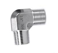 Raccord coudé à 90 degrés en acier inoxydable 304 pour nettoyeurs haute pression, systèmes de plomberie avec filetage interne externe, tailles 1/8 1/4 3/8 1/2 3/4", design anti-fuite (1/8)