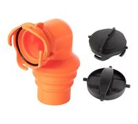Raccord coudé à 90 degrés pour tuyau d'égout de véhicule récréatif - Joint pivotant flexible pour valve d'eaux usées avec filetage de 7,6 cm, 8,9 cm, 10,2 cm - Orange
