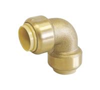 SOMATHERM FOR YOU, Coude laiton égal à clipser pour tubes cuivre, PER ou multicouche Ø16 mm, montage rapide et facile, raccord auto-étanche, pression max 4 bars, température max 90°C