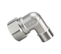 RAMBEX Raccord Coudé À 90° en Acier Inoxydable 304, Coude Réducteur Fileté Femelle vers Mâle De 3/4" À 1/2", Connecteur À Joint Droit, 1 Pièce(3/4" to 1/2")