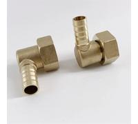 Raccord coudé à 90° en laiton, filetage femelle BSP 1/2" vers embout cannelé de 4, 6, 8 ou 10 mm, 10 mm