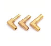 Raccord coudé à embout cannelé en laiton pour tuyau d'arrosage, diamètres disponibles : 6 mm, 8 mm, 10 mm, 12 mm et 16 mm, vers filetage mâle BSP 1/4