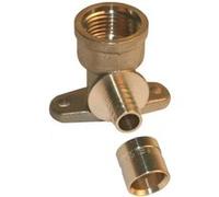 Raccord coudé applique à glissement laiton F 15 x 21 pour tube en per