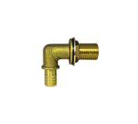 Raccord coudé AquaCraft pour réservoir, 90°, référence 1001000155, 1" AG x Barb 25 mm, laiton, pour récupérateur d'eau de pluie.