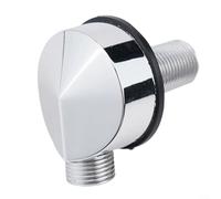 Raccord coudé de sortie de douche finition chromée 1,27 cm, raccord de tuyau mural standard britannique, design compact en plastique pour projets de rénovation de salle de bain