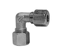 Raccord coudé - Diamètre extérieur : 4 mm - PN bar 100, SW1 10, SW2 9, acier galvanisé