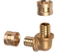 Raccord coudé égal PER à glissement Pb Tub - Diamètre 12 mm