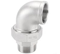 Raccord coudé en acier inoxydable 304 avec double filetage interne pour maintenir l'intégrité des cycles thermiques (O)