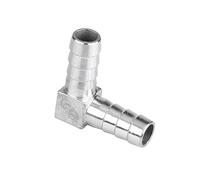 Raccord coudé en acier inoxydable 304 for tuyau cannelé 6/8/10/12/14/15/16/19/20/25/32 mm, adaptateur for carburant, gaz, eau(8MM)