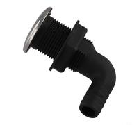 Raccord coudé en acier inoxydable de 19 mm pour pompe de cale et ventilation de bateau, épaisseur de coque de 33 mm, facile à nettoyer