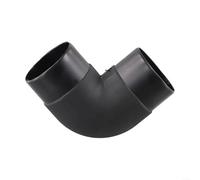 Raccord coudé en L de 60 mm pour chauffage Webasto Air Diesel - Partie de sortie d'aération en plastique noir compatible avec les chauffages de stationnement