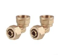 Raccord coudé en laiton 1216 pour chauffe-eau solaire, système CVC, connecteur fileté anti-fuite, en aluminium, plastique, plomberie 4 points femelles (6 points)