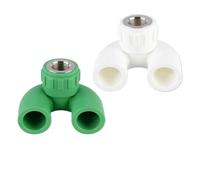 Raccord coudé en laiton 25PPR vers 20 - Coude double for tuyaux d'eau froide et chaude de 1/2" et 3/4"(20PPR-4 G)