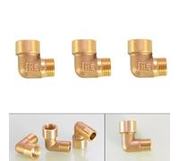 Raccord coudé en laiton 90 degrés mâle vers femelle, construction robuste en laiton forgé avec filetages droits profonds, compatible avec la graisse, le carburant, le gaz et pour les applications