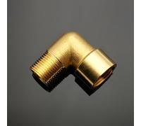 Raccord coudé en laiton à 90° avec filetage femelle x mâle : 1/8", 1/4", 3/8", 1/2", 3/4", 1".