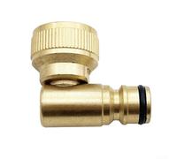 Raccord coudé en laiton à 90 degrés conçu pour une utilisation sur tuyau d'arrosage avec filetage interne de 1,9 cm et performance extérieure robuste