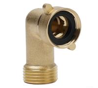 Raccord coudé en laiton à 90 degrés pour tuyau d'arrosage Camco Travel Trailers Plus Campers - Empêche la tension de sertissage sur le stress