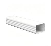 Raccord coudé en PVC pour systèmes de transport d'eau de pluie avec section transversale carrée et configuration de coude à 65 degrés ou 90 degrés pour le contrôle du débit (E)