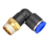 Raccord coudé en T en laiton BSPT mâle/femelle for tubes pneumatiques de 4 à 16 mm - Connecteur rapide air/vide(6-03 Pl)