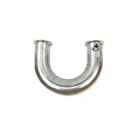 Raccord coudé en U en acier inoxydable SS304, diamètre extérieur 50,5 mm, 1 pièce, raccord sanitaire à trois pinces de 38 mm, joint en U(White)