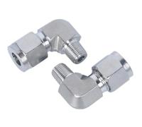 Raccord coudé forgé 3000 1/8" 1/4" 3/8" 1/2" BSPT mâle x 6 8 10 12 mm, raccord union à compression for tube, raccord de tuyau en acier inoxydable 304 316(SS304,10MM_1L2 BSPT)