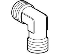 Raccord coudé Geberit R1/2 - G1/2 243543001 pour commande d'urinoir encastré, R 1/2 - G 1/2