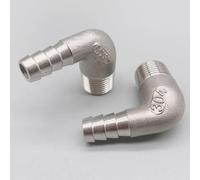 Raccord coudé mâle à 90° en acier inoxydable, 8 mm, 10 mm, 12 mm, raccord cannelé vers connecteur de tuyau mâle 1/4", 3/8", 1/2"(1/4inchx12mm)