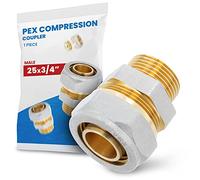 Raccord coudé PEX-AL-PEX - Raccord de serrage - Système sanitaire - Système de chauffage sanitaire - Filetage intérieur 16 x 1/2" (20 x 1/2'' FF) (25 x 3/4'' RM)