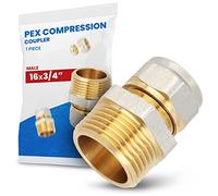 Raccord Coudé PEX-AL-PEX Visser Compression Tube Composite en Aluminium Système de Chauffage Sanitaire 16 x 3/4'' FM Laiton 90° Connecteur Angulaire