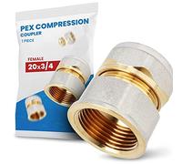 Raccord Coudé PEX-AL-PEX Visser Compression Tube Composite en Aluminium Système de Chauffage Sanitaire 20 x 3/4'' FF Laiton 90° Connecteur Angulaire
