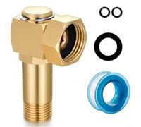 Raccord coudé pivotant pour réparation de tuyau d'arrosage avec filetage interne 3/4 GHT vers filetage extérieur 1/2 NPT en métal finition laiton (1 pièce)