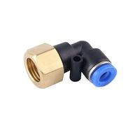 Raccord coudé pneumatique for tuyau PLF, diamètre extérieur 4, 6, 8, 10, 12 mm, filetage femelle M5'', 1/8'', 1/4'', 3/8'', 1/2'', 1 pièce(10mm OD Hose,1/2")