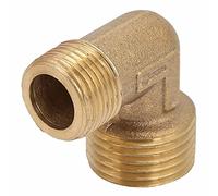 Raccord Coudé pour Compresseur Air, Compresseur Air en Laiton 1100W Coude à 90 Degrés Raccords de Clapet Anti-retour 1 Voie(1/2x3/8 sans chanfrein)
