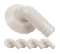 Raccord Coudé pour Tuyau de Vidange de Climatiseur 18mm Blanc | 5 Pièces en Plastique, sans Déformation Facile ni Glissement, Fête Estivale, Usage Drainpipe