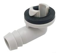 Raccord coudé pour tuyau d'évacuation CA en plastique avec caoutchouc pour joint d'étanchéité pour une utilisation à long terme en extérieur ou en intérieur (1 pièce)